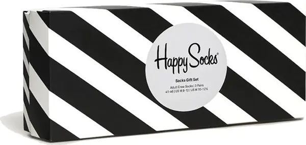 Happy Socks Happy Socks Black and White Gifts Box 4-Pack Unisex - Чорапи Happy Socks - Черен - XCBW09-9150-4-7 - Size: 4-7