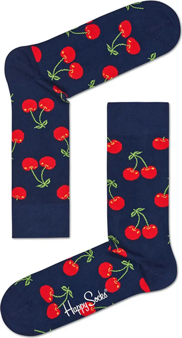 Happy Socks Happy Socks Cherry Sock Unisex - Чорапи Happy Socks - Черен - CHE01-6050-4-7 - Size: 4-7