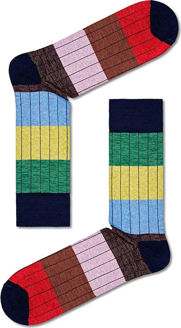 Happy Socks Happy Socks Dressed Multi Stripe Sock Unisex - Чорапи Happy Socks - Многоцветен - P000241-9.5-13 - Size: 9.5-13