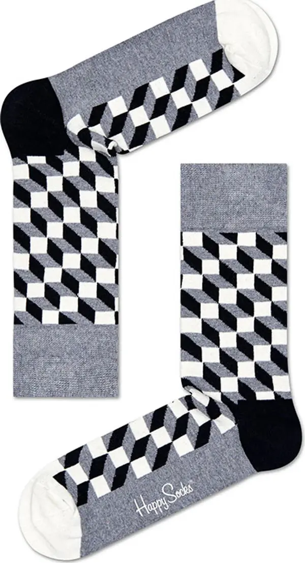 Happy Socks Happy Socks Filled Optic Sock Unisex - Чорапи Happy Socks - Черен - FIO0-9350-4-7 - Size: 4-7