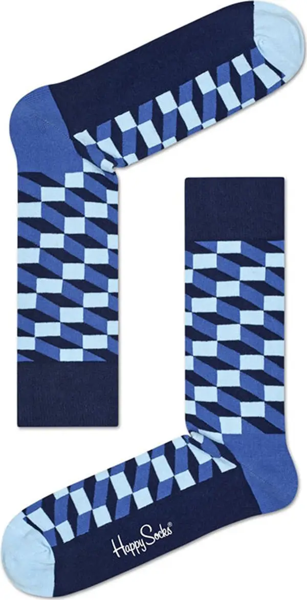 Happy Socks Happy Socks Filled Optic Sock Unisex - Чорапи Happy Socks - Син - FIO01-6050-4-7 - Size: 4-7