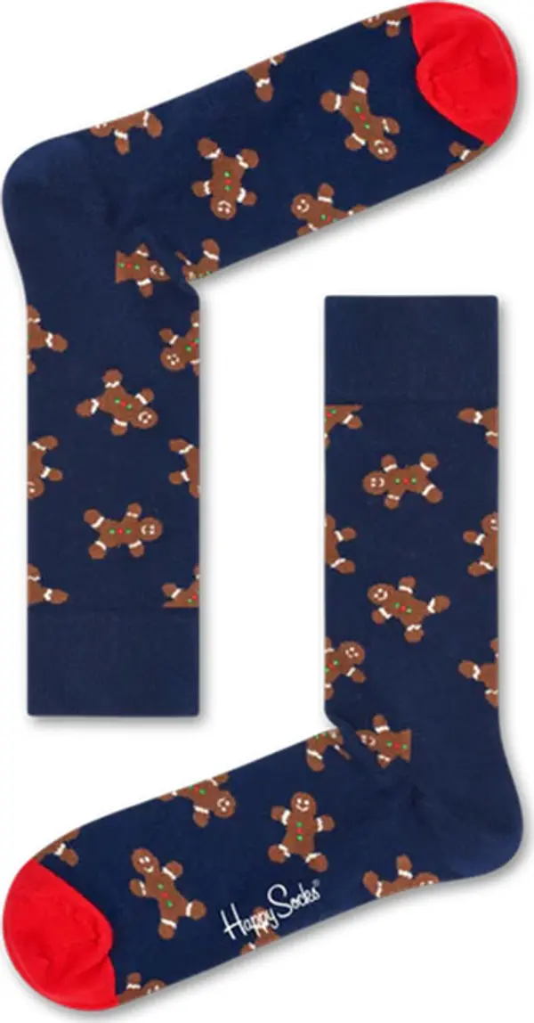 Happy Socks Happy Socks Gingerbread Man Sock Мъже - Чорапи Happy Socks - Син - GIN01-6000-4-7 - Size: 4-7