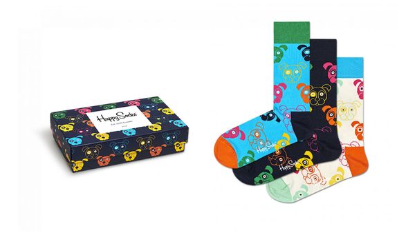Happy Socks Happy Socks 3-Pack Mixed Dog Socks Gift Set