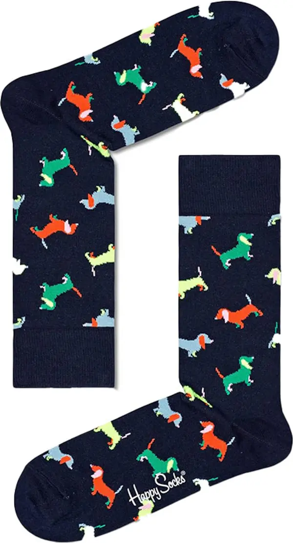Happy Socks Happy Socks Puppy Love Sock Unisex - Чорапи Happy Socks - Черен - PUL01-6500-4-7 - Size: 4-7
