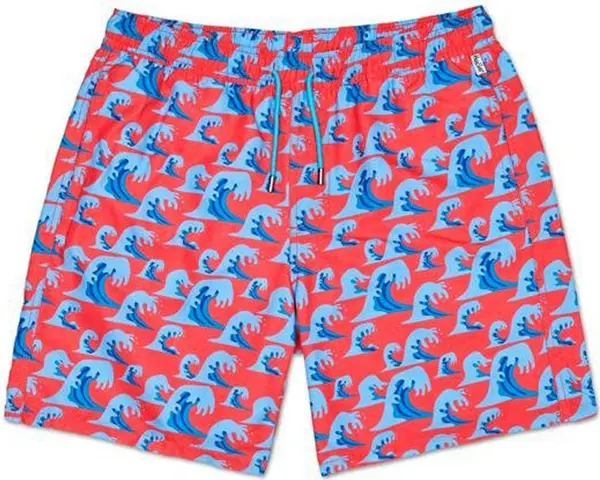 Happy Socks Happy Socks Wave Long Swim Shorts Мъже - Шорти Happy Socks - Червен - WVE123-2900-L - Size: L