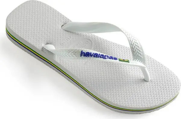 Havaianas Havaianas Brasil Logo Unisex - Flip Flop Havaianas - Бял - H4110850-0001-BRA-43/44 - Size: BRA-43/44