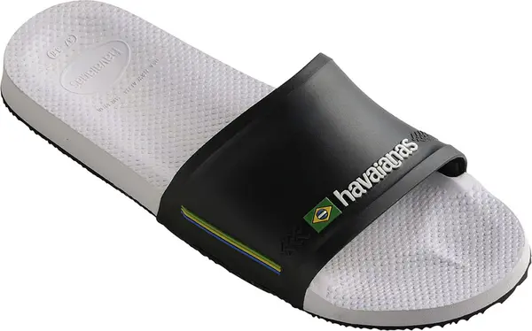 Havaianas Havaianas Slide Brasil White/Black Unisex - Сандали Havaianas - Сив - H4142616-0128-BRA-35/36 - Size: BRA-35/36