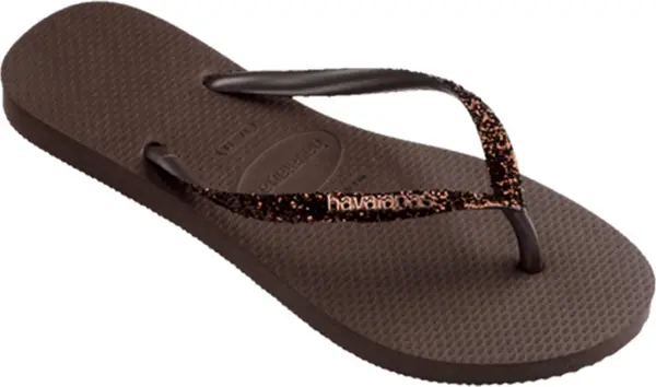 Havaianas Havaianas Slim Glitter II Brown Жени - Flip Flop Havaianas - Кафяв - H4146975-0727-BRA-37/38 - Size: BRA-37/38