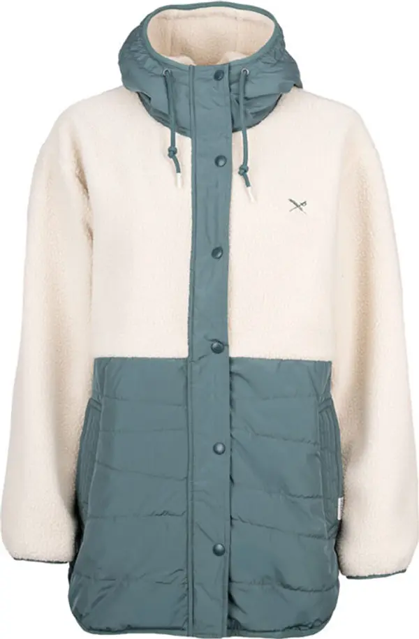 IrieDaily IrieDaily Arctik Long Jacket Жени - Суитшърти и блузи с качулка IrieDaily - Зелен - 965D111-466-L - Size: L