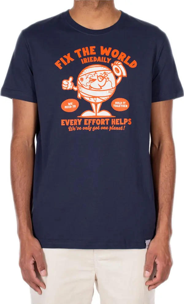 IrieDaily IrieDaily Fix The World Мъже - Тениски IrieDaily - Син - 112D443-350-L - Size: L