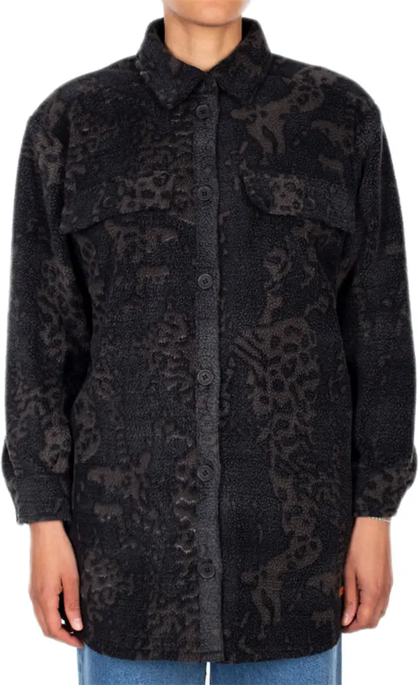 IrieDaily IrieDaily Fluffle Overshirt Black-anthra Жени - Якета IrieDaily - Черен - 962D140-720-M - Size: M