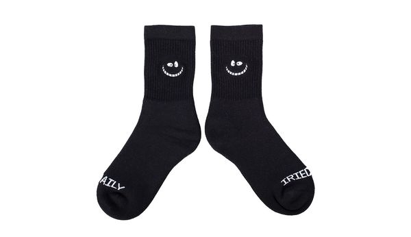 IrieDaily IrieDaily Grin Cat Sock Black