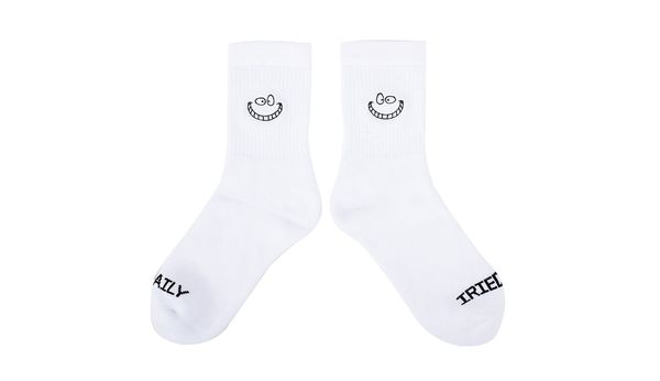 IrieDaily IrieDaily Grin Cat Sock White