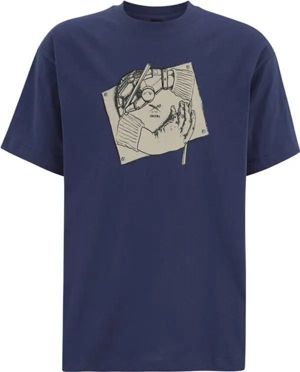 IrieDaily IrieDaily Hand Drawn T-Shirt Мъже - Тениски IrieDaily - Син - 115D395-318-L - Size: L