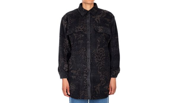IrieDaily IrieDaily Fluffle Overshirt Black-anthra