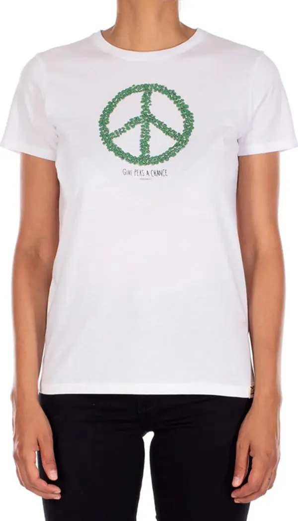 IrieDaily IrieDaily Peas Tee Жени - Тениски IrieDaily - Бял - 161D513-710-S - Size: S