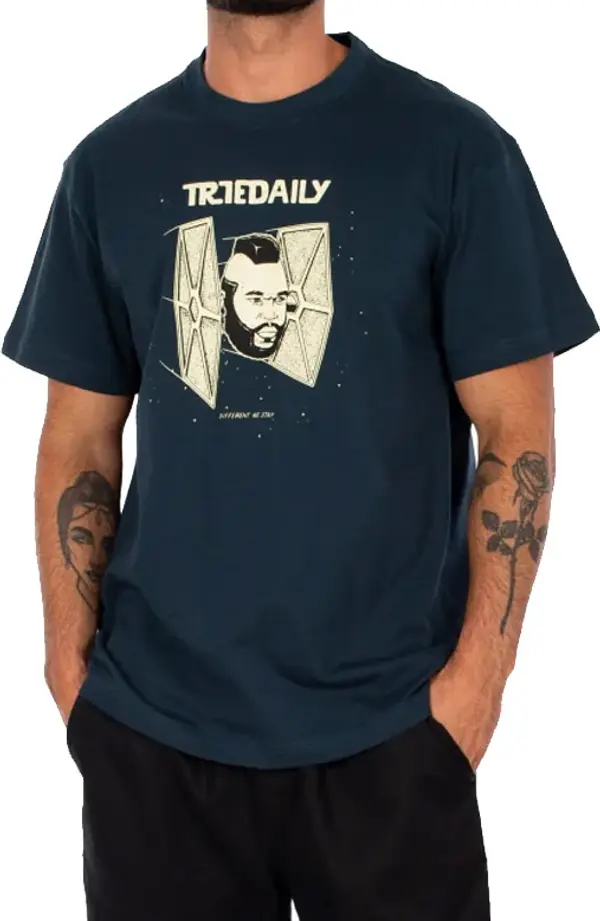 IrieDaily IrieDaily T Fighter Tee Мъже - Тениски IrieDaily - Син - 114B396-340-M - Size: M
