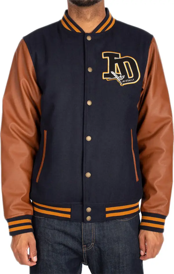 IrieDaily IrieDaily Varsity Jacket Marine Мъже - Якета IrieDaily - Син - 912D140-357-XL - Size: XL