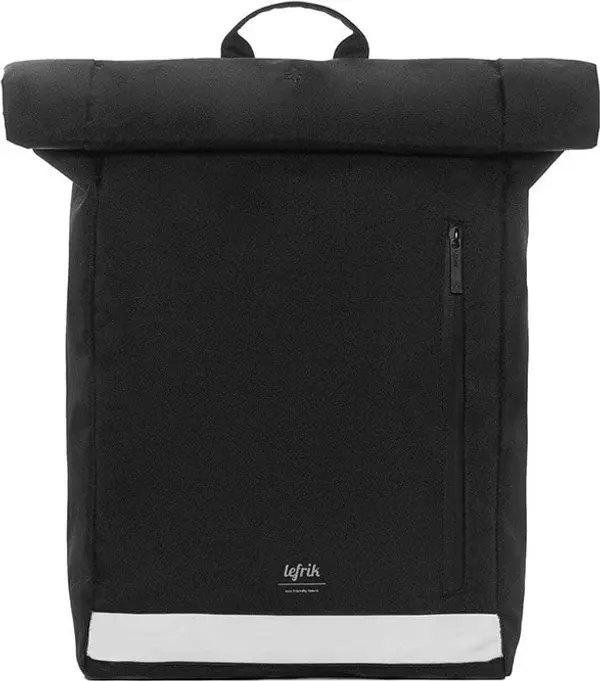 Lefrik Lefrik Roll Reflective Rucksack Black Unisex - Раници и чанти Lefrik - Черен - Reflective_BLK-One-size - Size: One size