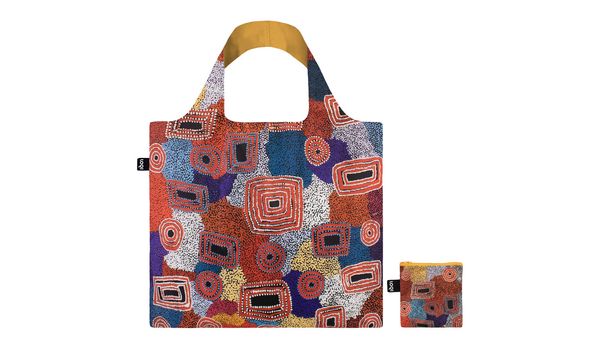 Loqi Loqi Ada Nangala Dixon - Water Dreaming Red Recycled Bag