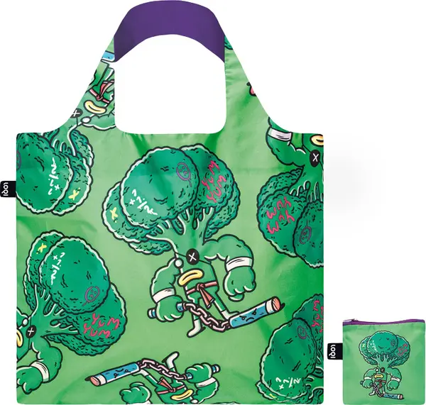 LOQI Loqi Brosmind - Eat your Greens Recycled Bag Unisex - Раници и чанти LOQI - Зелен - BR.EG-One-size - Size: One size