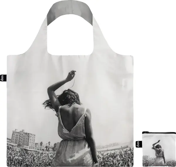 LOQI Loqi Dennis Stock - Venice Beach Rock Festival Recycled Bag Unisex - Раници и чанти LOQI - Бял - DS.VB-One-size - Size: One size