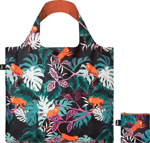 LOQI Loqi Glitter Power - Mata Monkey Recycled Bag Unisex - Раници и чанти LOQI - Многоцветен - GP.MM.R-One-size - Size: One size