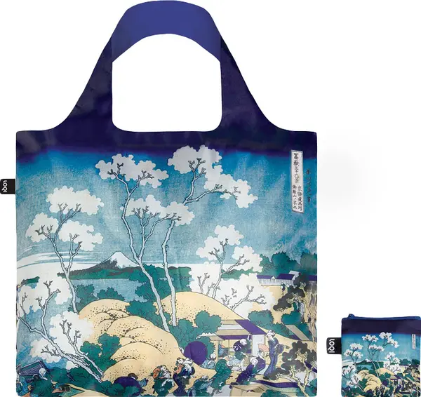 LOQI Loqi Katsushika Hokusai - Fuji from Gotenyama Recycled Bag Unisex - Раници и чанти LOQI - Син - HO.FU.R-One-size - Size: One size