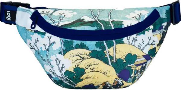 LOQI Loqi KATSUSHIKA HOKUSAI Fuji Recycled Bumbag Unisex - Раници и чанти LOQI - Син - BB.HO.FU-One-size - Size: One size