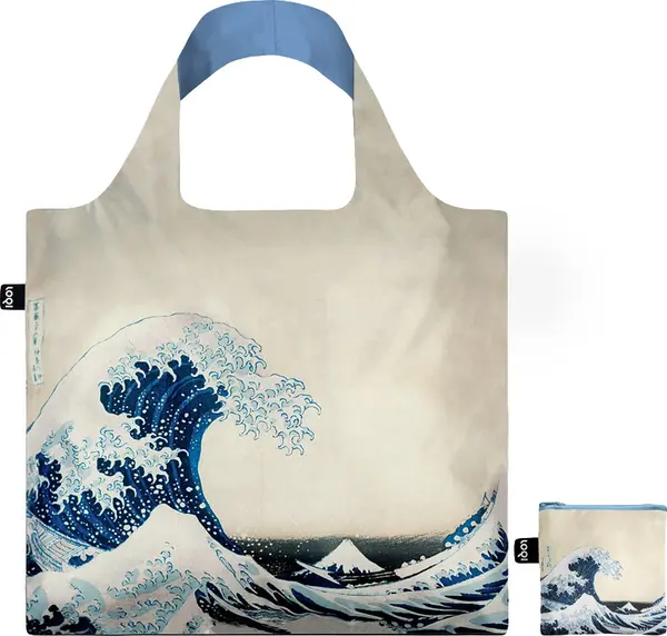 LOQI Loqi Katsushika Hokusai - The Great Wave, 1831 Recycled Bag Unisex - Раници и чанти LOQI - Бял - HO.WA.R-One-size - Size: One size