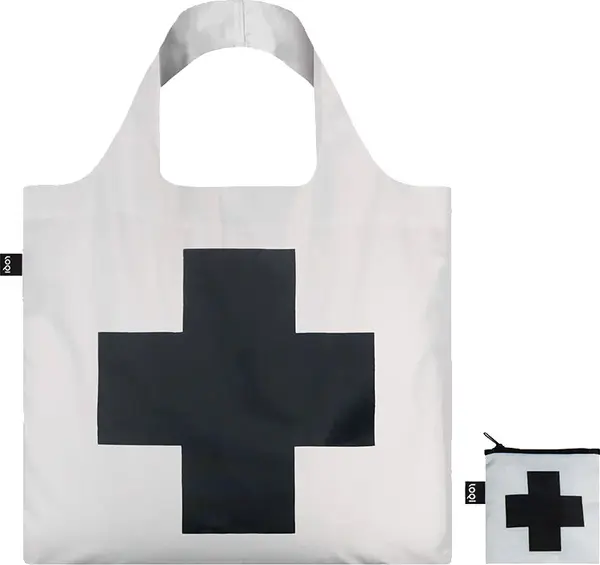 LOQI Loqi KAZIMIR MALEVICH Black Cross Bag Unisex - Раници и чанти LOQI - Бял - KM.CR-One-size - Size: One size