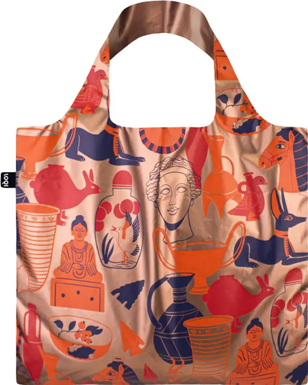 LOQI Loqi Kimberly Carpenter -Ancient Artefacts Metallic Rose Gold Bag Unisex - Раници и чанти LOQI - Многоцветен - KC.AA.RO-One-size - Size: One size