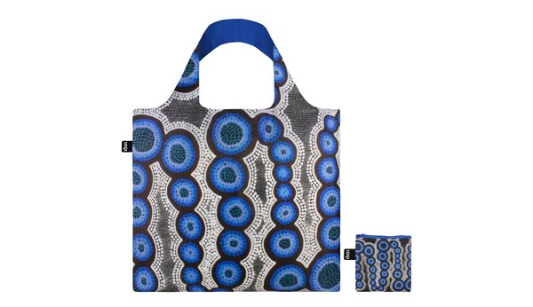 Loqi Loqi Kirsten Nangala Egan - Water Dreaming Blue Recycled Bag