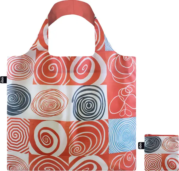 LOQI Loqi Louise Bourgeois - Spiral Grids Recycled Bag Unisex - Раници и чанти LOQI - Червен - LB.SP-One-size - Size: One size