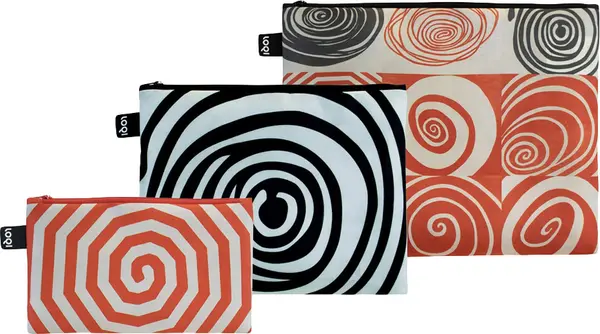 LOQI Loqi Louise Bourgeois - Spirals Recycled Zip Pocket Set Unisex - Раници и чанти LOQI - Многоцветен - ZP.LB-One-size - Size: One size