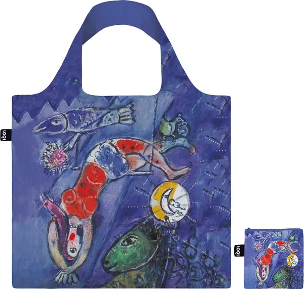 LOQI Loqi Marc Chagall - The Blue Circus Recycled Bag Unisex - Раници и чанти LOQI - Син - MC.BC-One-size - Size: One size