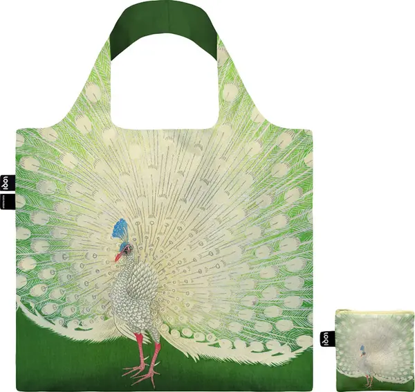 LOQI Loqi Ohara Koson - Peacock Recycled Bag Unisex - Раници и чанти LOQI - Зелен - OK.PE-One-size - Size: One size