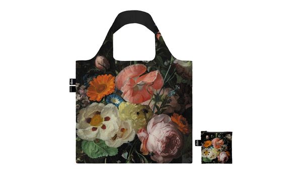 Loqi Loqi Rachel Ruysch - Still Life with Flowers on a Marble Tabletop Recycled Bag