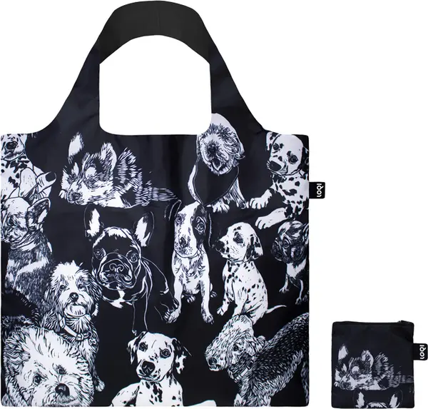 LOQI Loqi Red Poppy Bee - Dogs Recycled Bag Unisex - Раници и чанти LOQI - Син - RP.DO-One-size - Size: One size