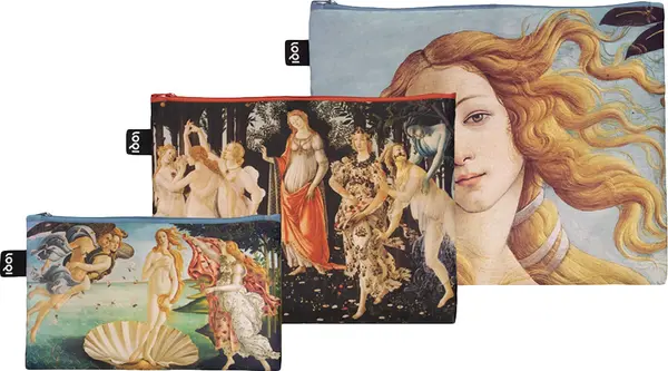 LOQI Loqi Sandro Botticelli - Birth of Venus, Primavera, Portrait of Venus Recycled Zip Pockets Unisex - Раници и чанти LOQI - Многоцветен - ZP.SB-One-size