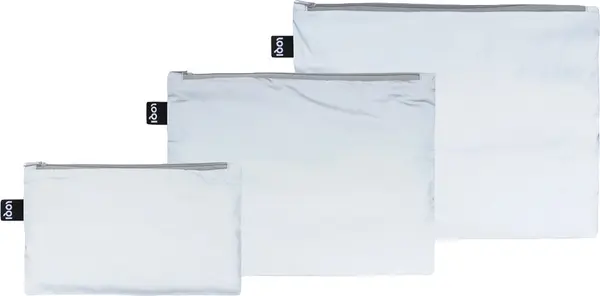 LOQI Loqi Silver Reflective Zip Pockets Unisex - Раници и чанти LOQI - Бял - ZP.RE-One-size - Size: One size