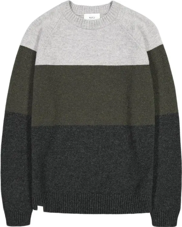 Makia Makia Block Knit M Мъже - Суитшърти и блузи с качулка Makia - Сив - M50045_752-L - Size: L