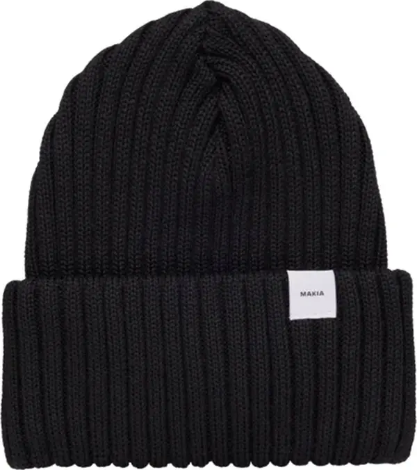 Makia Makia Eerik Beanie Unisex - Чапки Makia - Черен - U82134_999-One-size - Size: One size