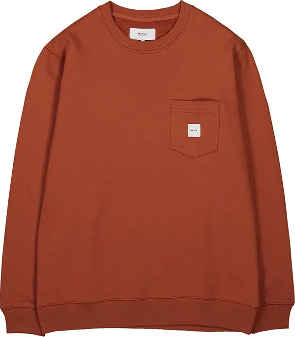 Makia Makia Square Pocket Sweatshirt M Мъже - Суитшърти и блузи с качулка Makia - Червен - M41073_375-XL - Size: XL