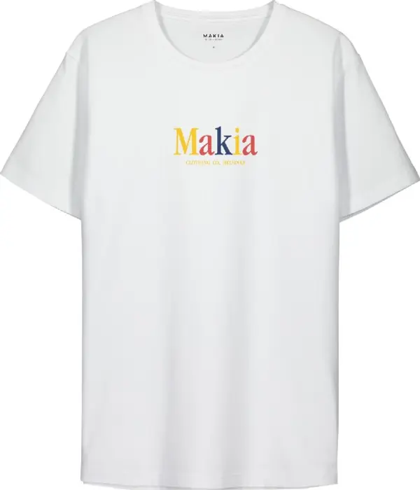 Makia Makia Strait T-Shirt M Мъже - Тениски Makia - Бял - M21226_001-L - Size: L