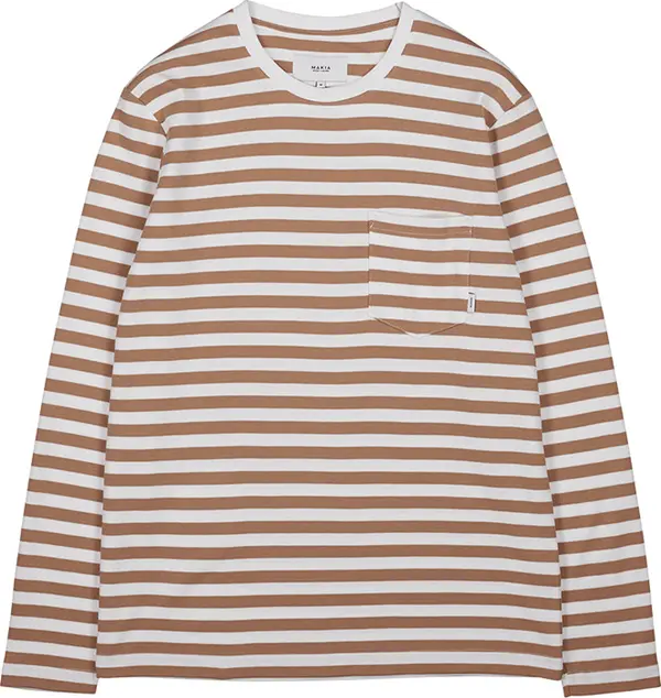 Makia Makia Verkstad Long Sleeve W Жени - Тениски Makia - Светло кафяв - W24026_137-S - Size: S