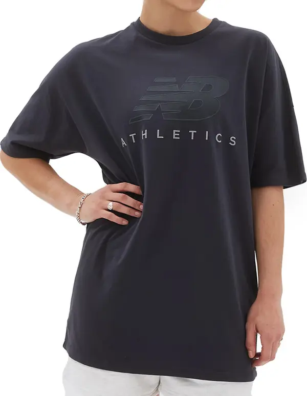 New Balance New Balance Athletics Oversized Tee Жени - Тениски New Balance - Сив - WT23503PHM-XS - Size: XS