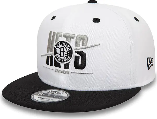 New Era New Era Brooklyn Nets Crown White 9FIFTY Snapback Cap Unisex - Чапки New Era - Бял - 60435047-S/M - Size: S/M