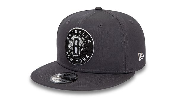 New Era New Era Brooklyn Nets NBA Seasonal Infill Grey 9FIFTY Snapback Cap