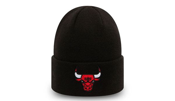 New Era New Era Chicago Bulls Essential Black Cuff Beanie Hat